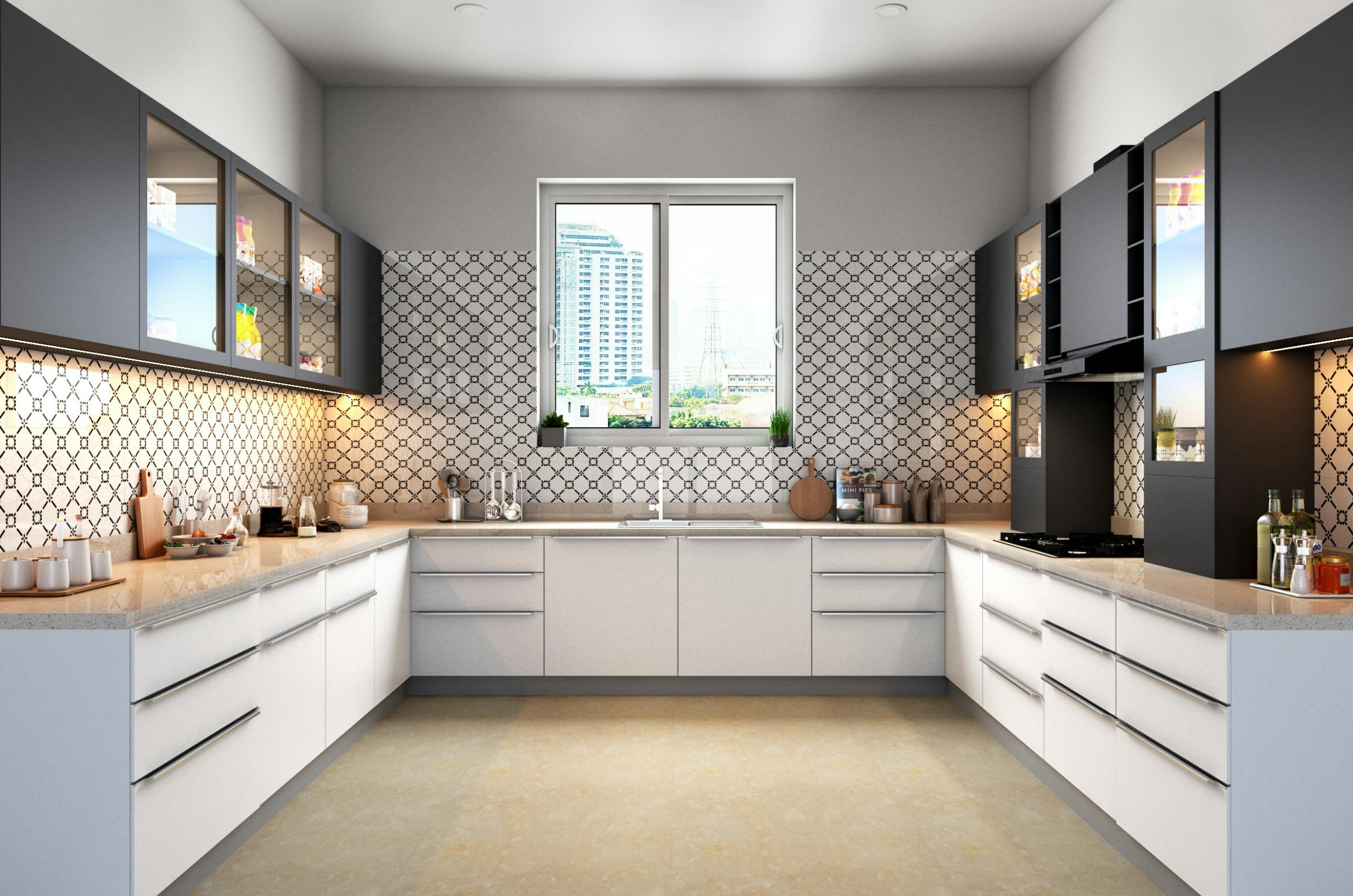 Finished kitchen interior